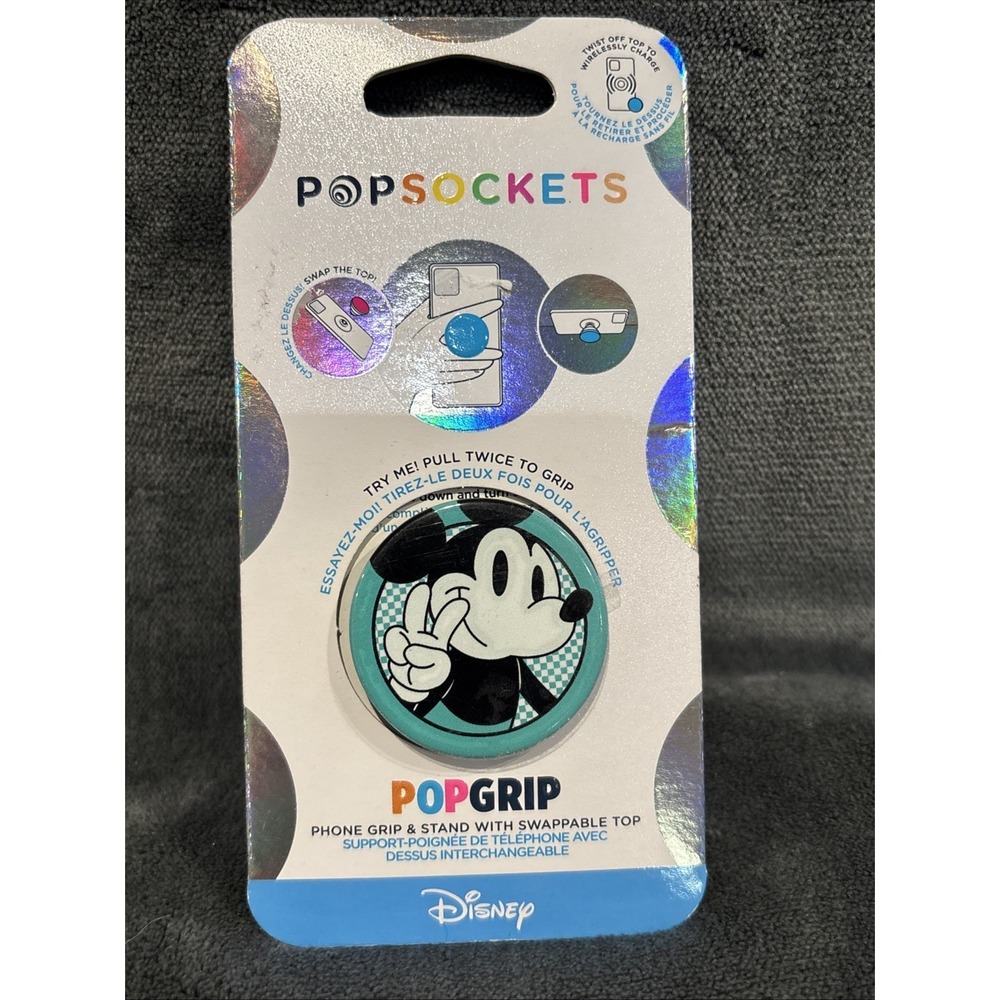 PopSockets PopGrip Disney Mickey Mouse Phone Grip & Stand - Peace Out Mickey